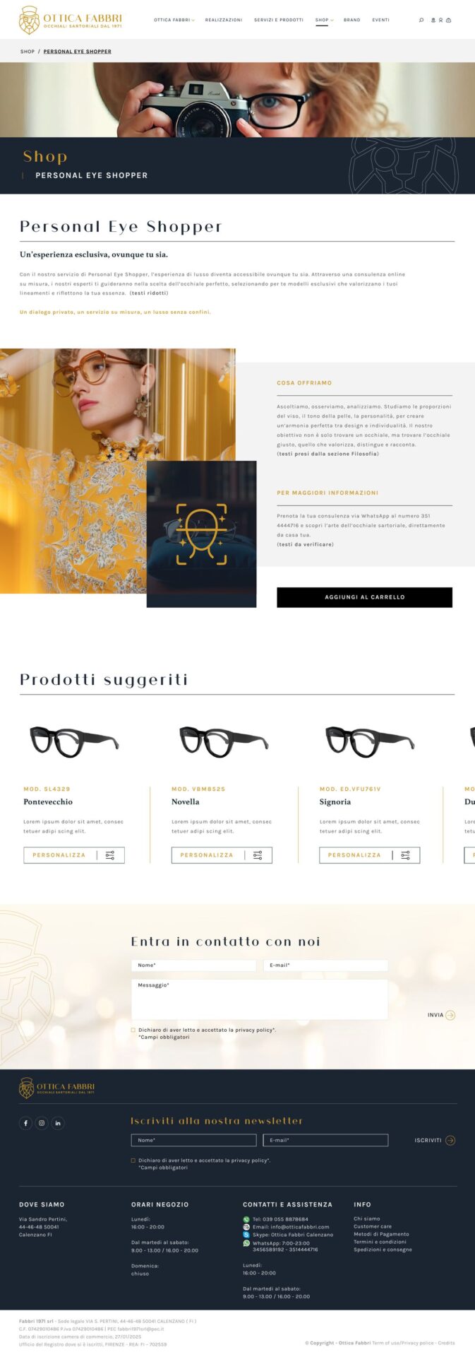 Ottica Fabbri — sito 02 — Personal Eye Shopper