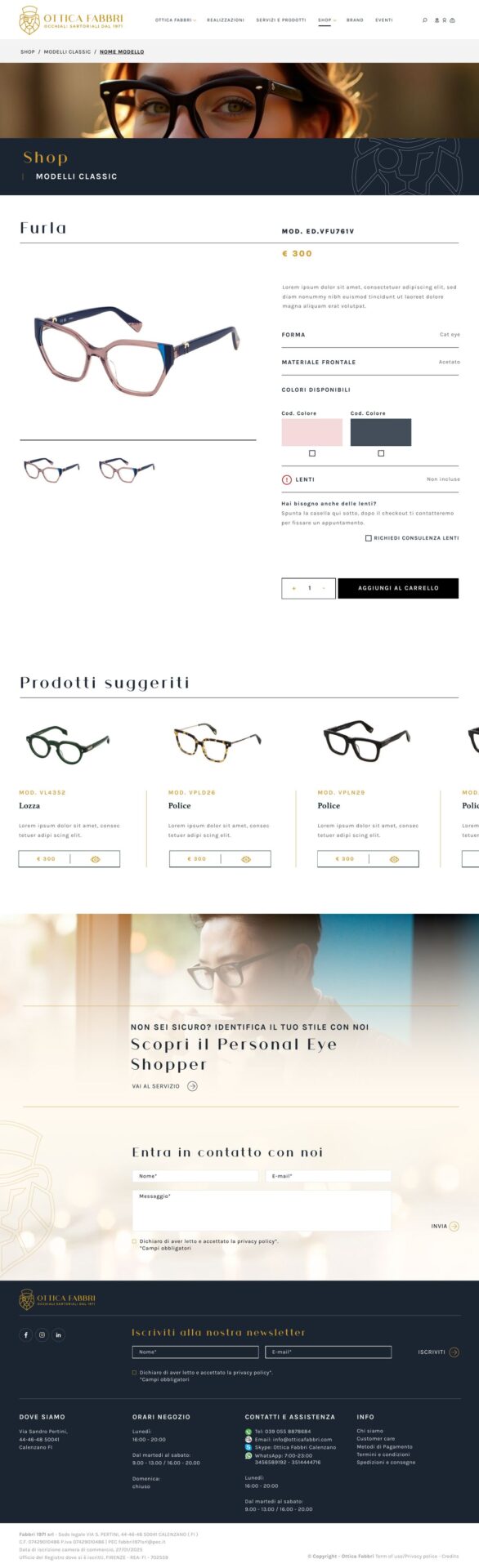Ottica Fabbri — sito 04 — scheda Classic
