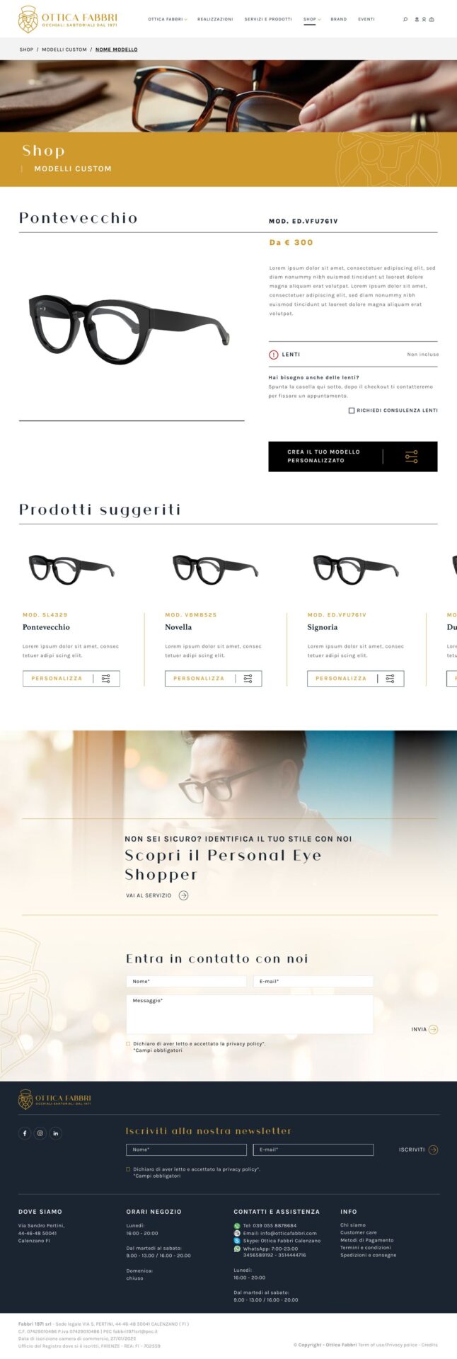 Ottica Fabbri — sito 06 — configuratore