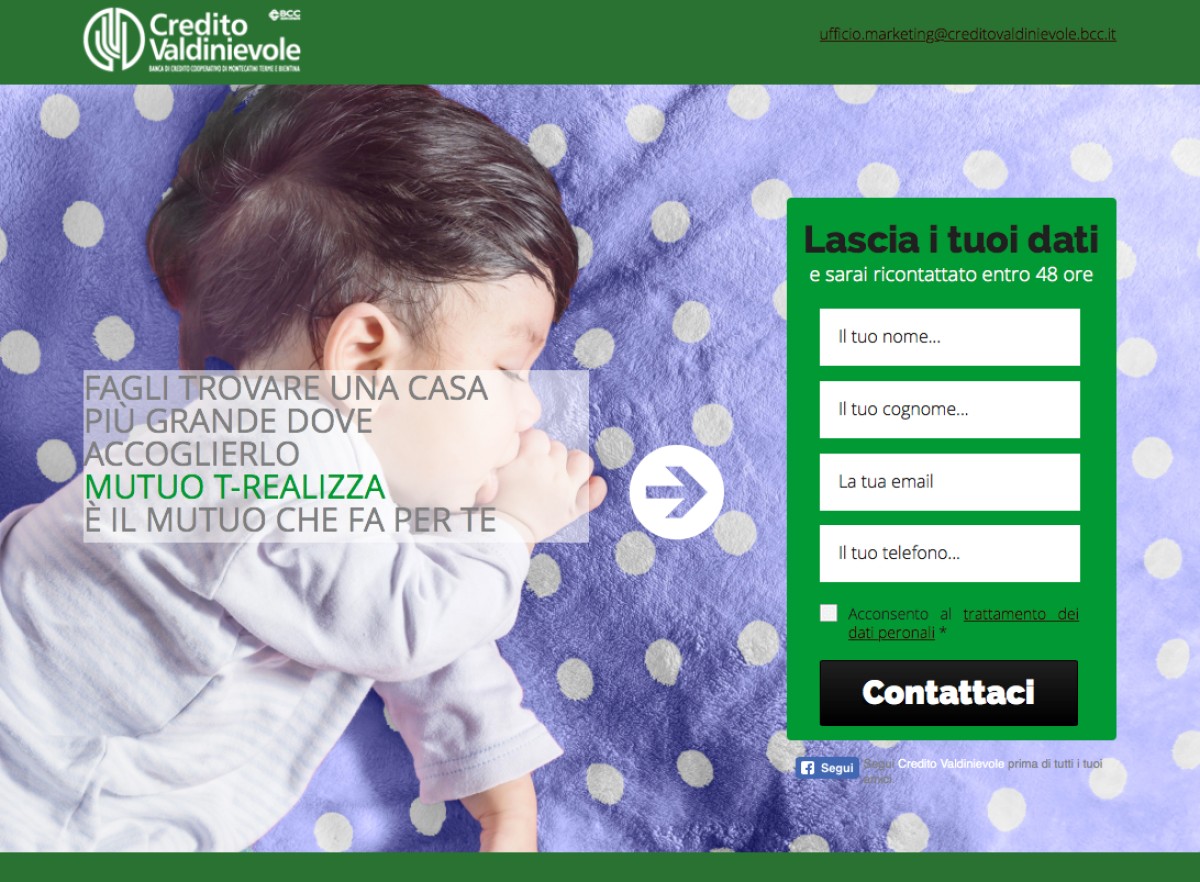 Vival Banca landing page 3